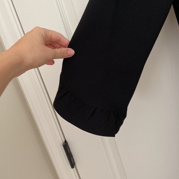 Jessica Howard little black dress 3/4 sleeve with ruffle detail - Picture 2 of 4